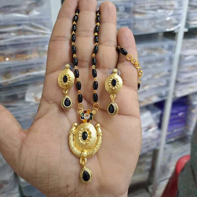 Manisha Jewellery Gold Plated Pota Stone Mangalsutra