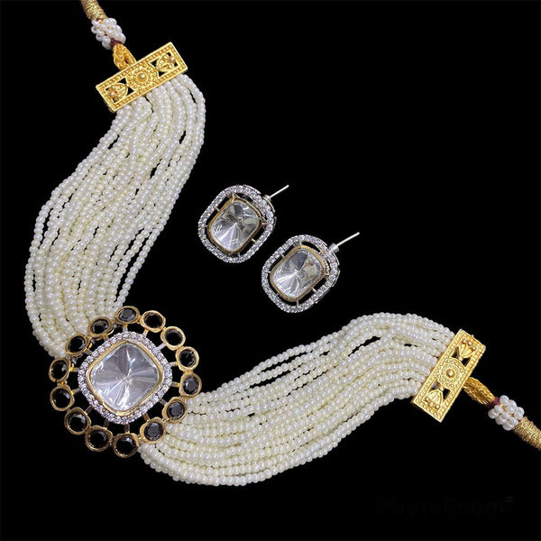 Manisha Jewellery Crystal Stone & Beads Choker Necklace Set