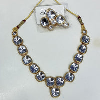 Manisha Jewellery Gold Plated Crystal Stone Necklace Set