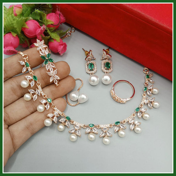 Manisha Jewellery Gold Plated Combo Set