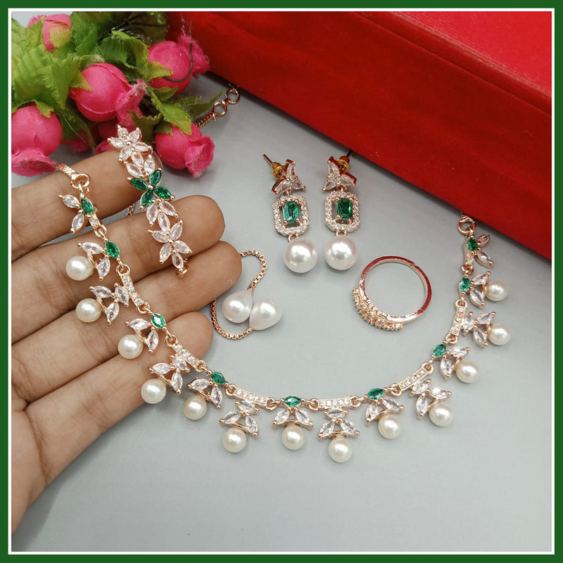 Manisha Jewellery Gold Plated Combo Set