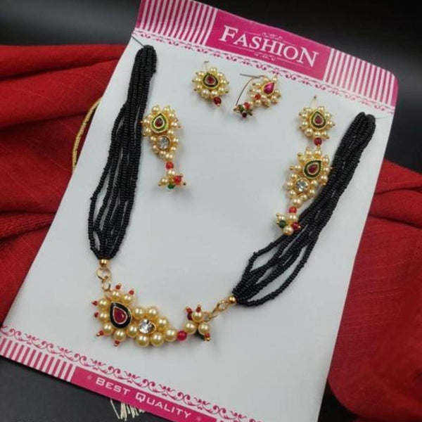 Manisha Jewellery Gold Plated Pearl Necklace Set