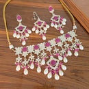 Manisha Jewellery Gold Plated Kundan & Beads Necklace Set