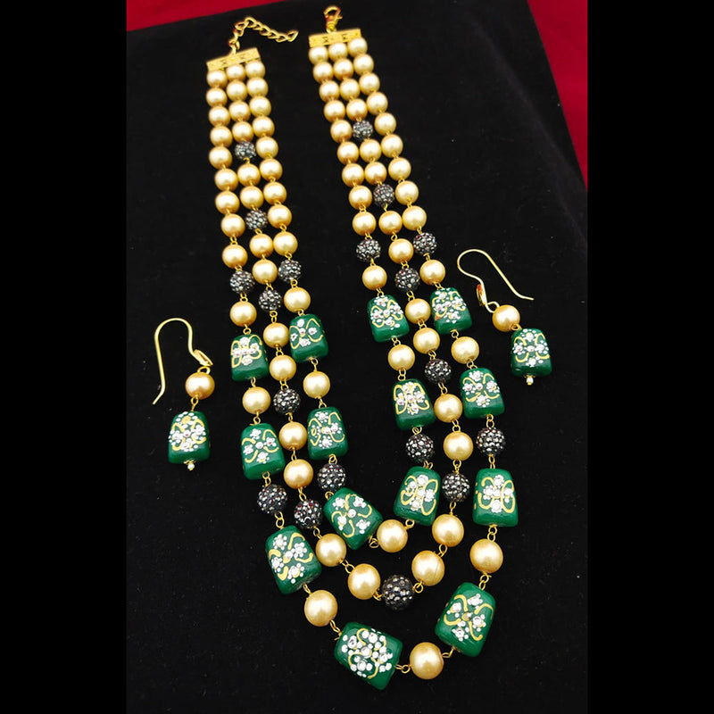 Manisha Jewellery Gold Plated Pearl Necklace Set