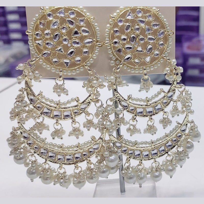 Manisha Jewellery Gold Plated Kundan Stone Dangler Earrings