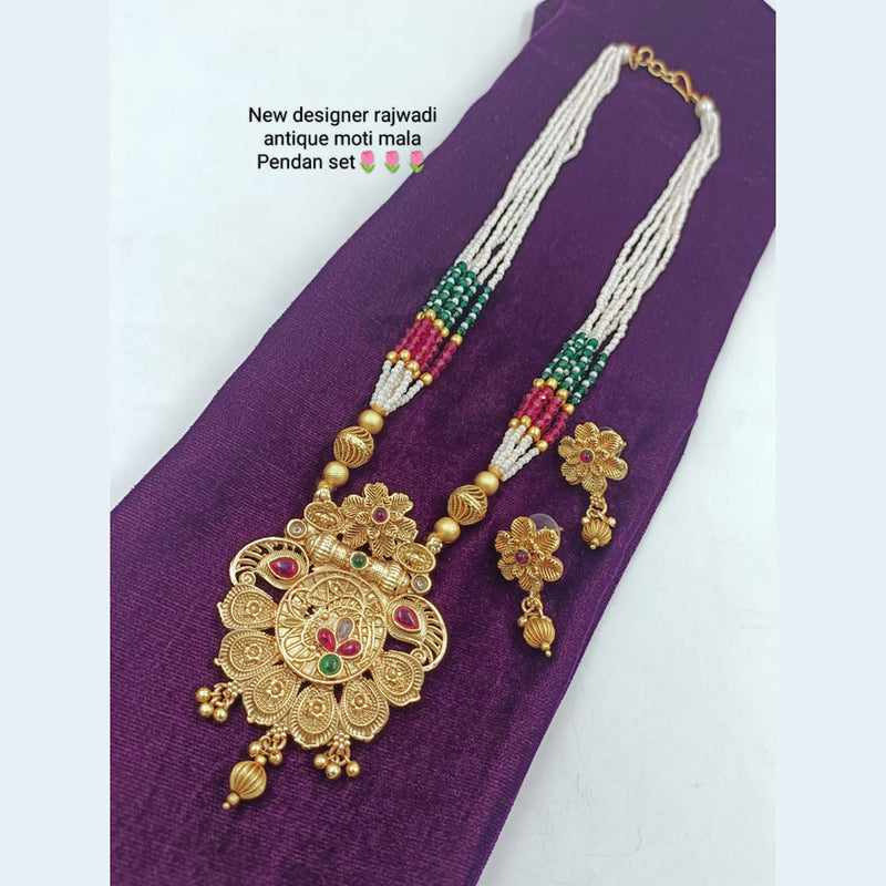 Manisha Jewellery Gold Plated Long Necklace Set