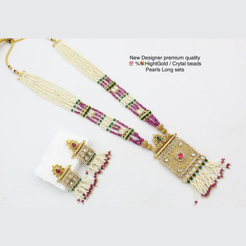 Manisha Jewellery Gold Plated Long Necklace Set