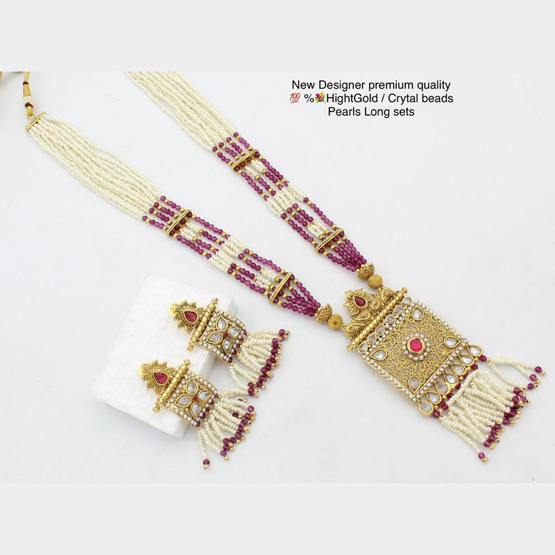 Manisha Jewellery Gold Plated Long Necklace Set