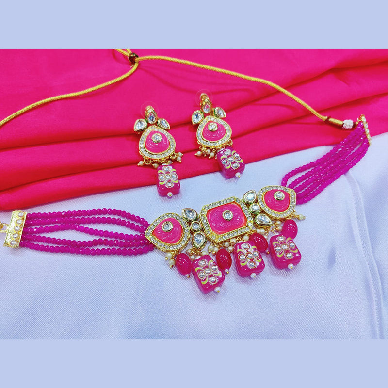 Manisha Jewellery Gold Plated Choker Necklace Set