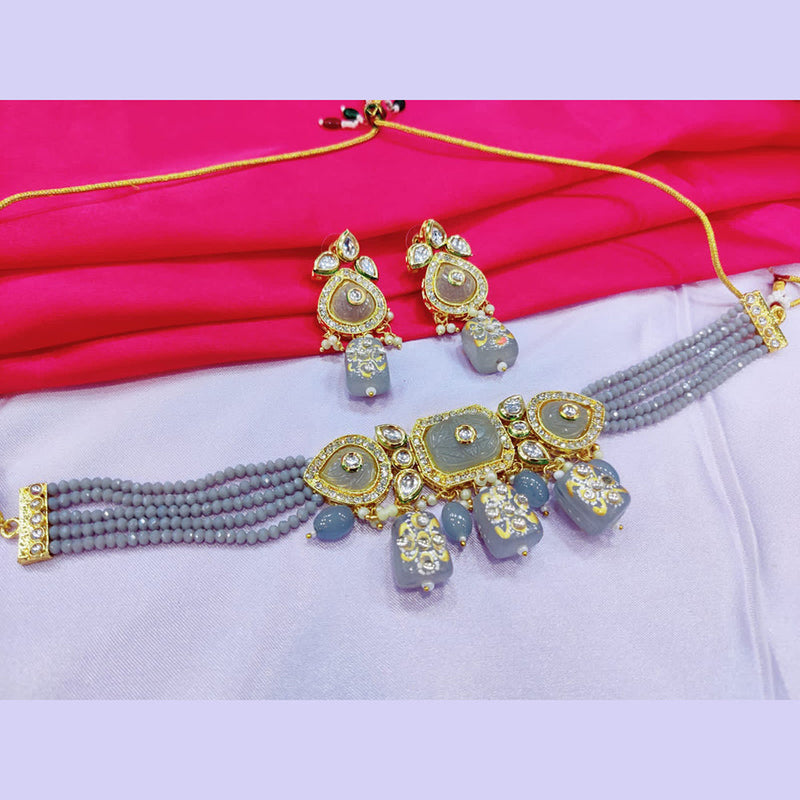 Manisha Jewellery Gold Plated Choker Necklace Set