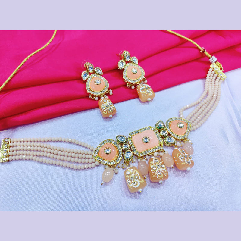 Manisha Jewellery Gold Plated Choker Necklace Set