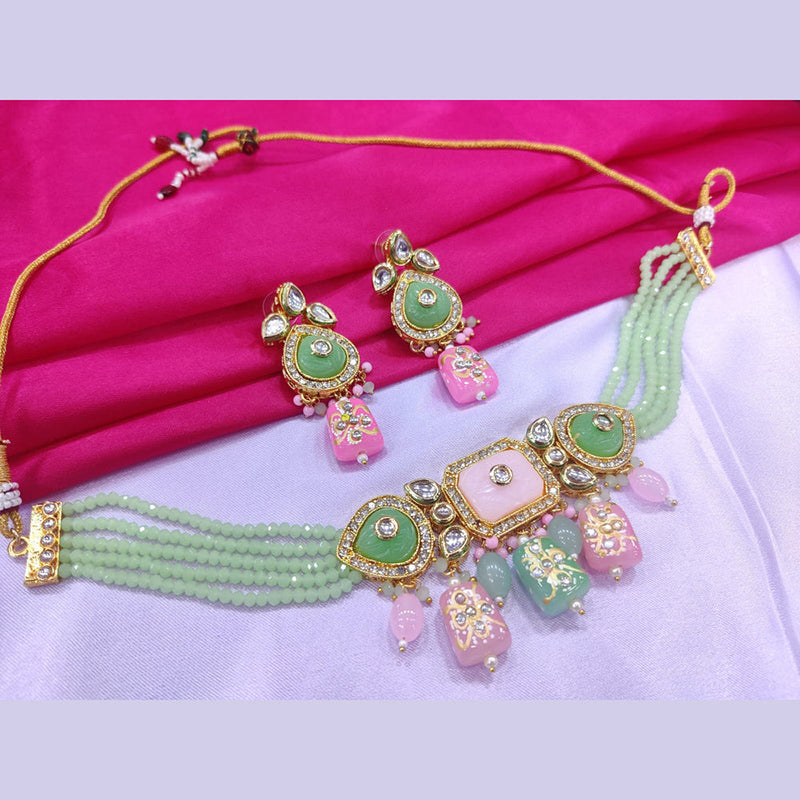 Manisha Jewellery Gold Plated Choker Necklace Set