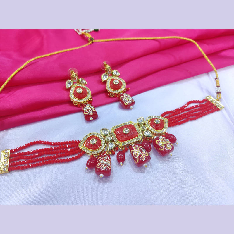 Manisha Jewellery Gold Plated Choker Necklace Set