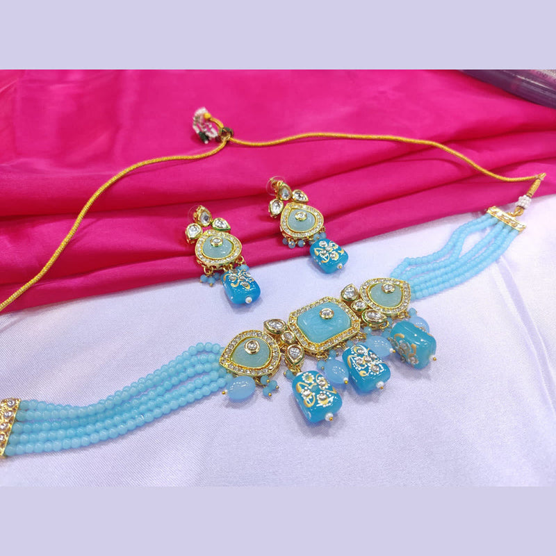 Manisha Jewellery Gold Plated Choker Necklace Set