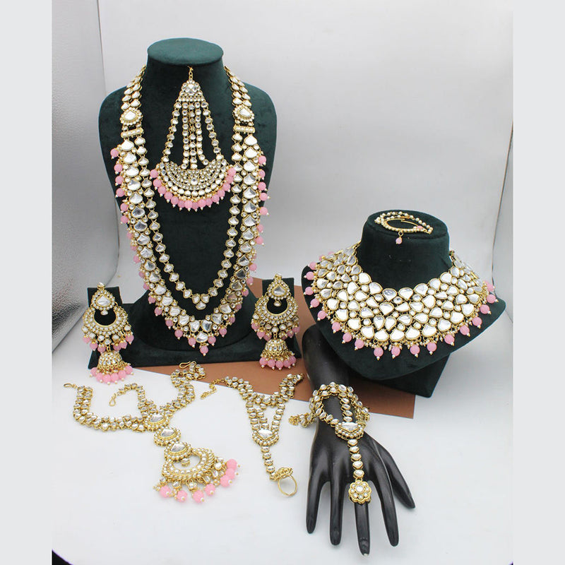 Manisha Jewellery Gold Plated Kundan Stone  Bridal Set