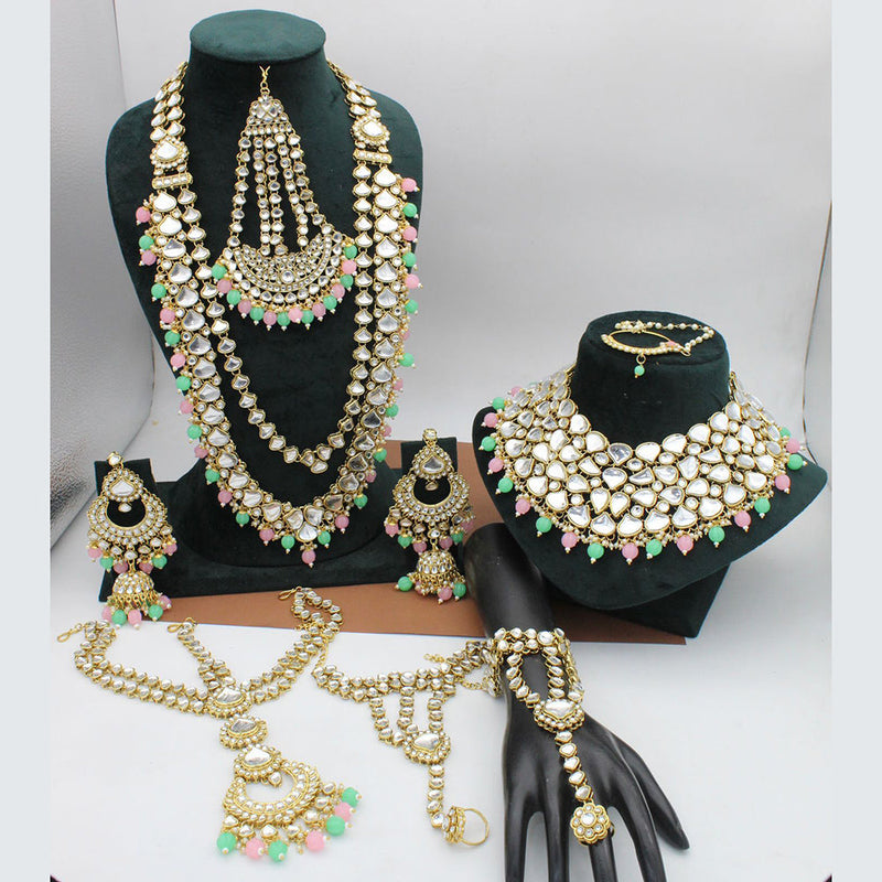 Manisha Jewellery Gold Plated Kundan Stone  Bridal Set