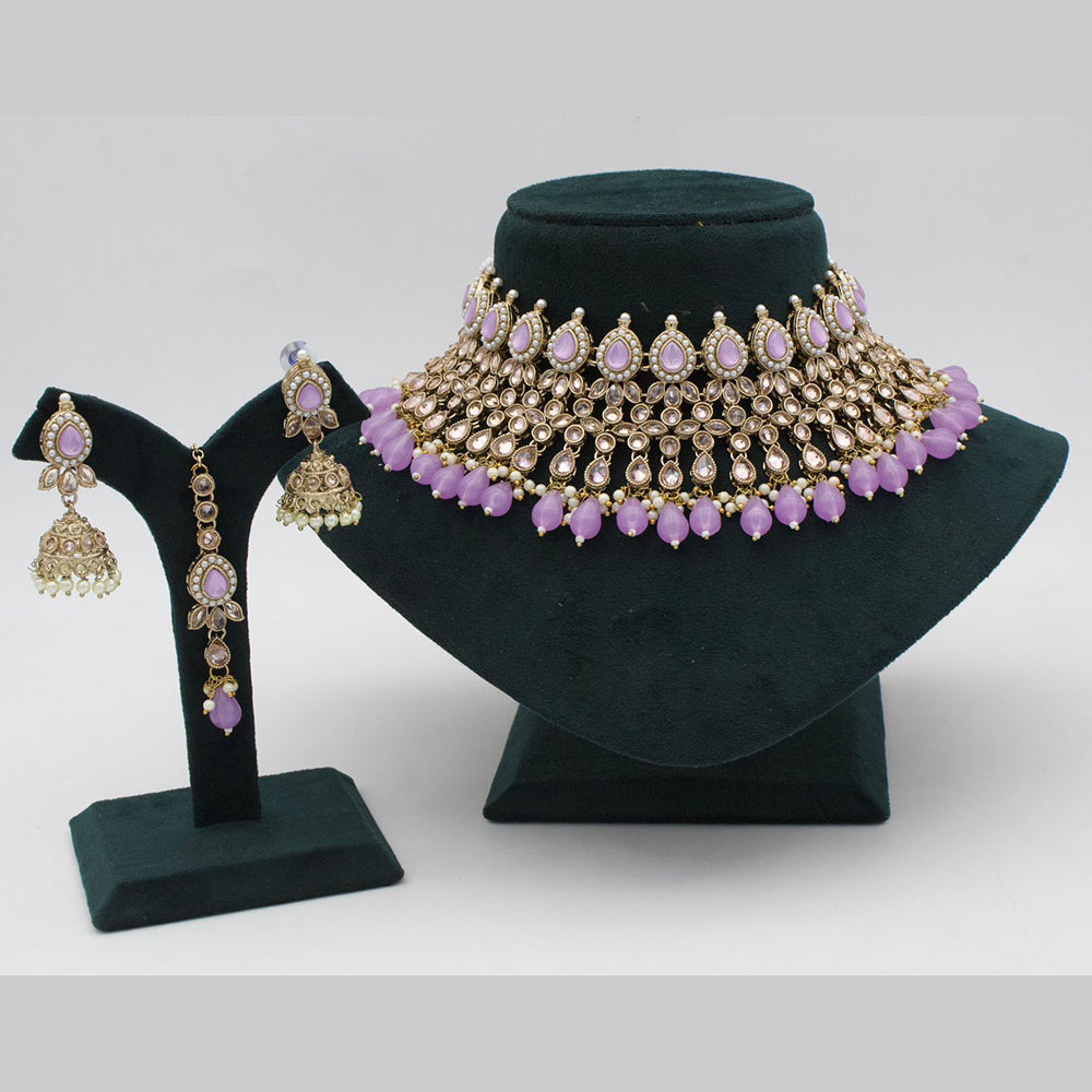 Manisha Jewellery Gold Plated Austrian Stone Choker Necklace Set