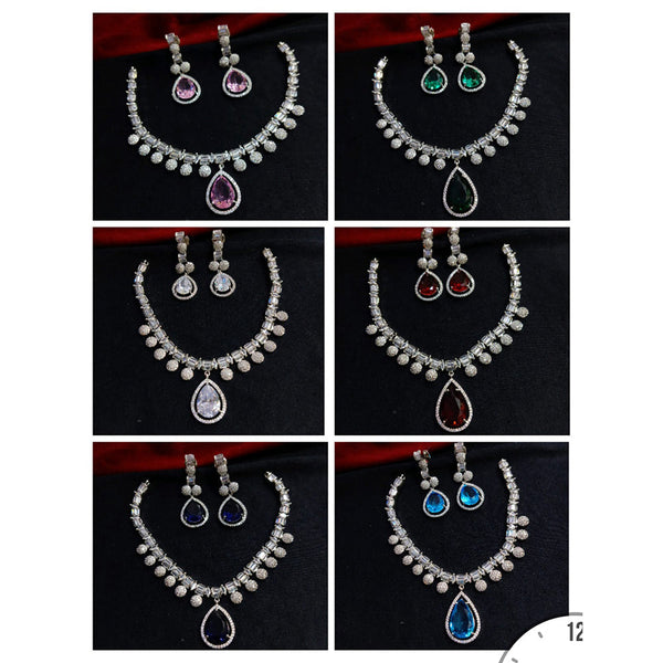 Manisha Jewellery AD Stone Pendant Necklace Set