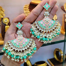 Manisha Jewellery Gold Plated Meenakari Dangler Earrings