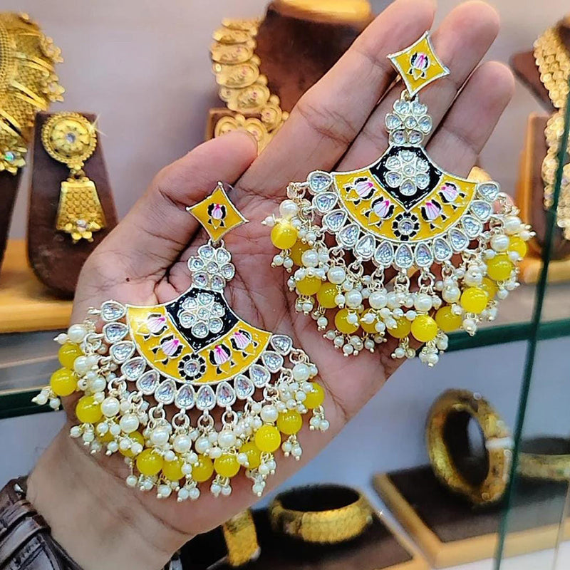 Manisha Jewellery Gold Plated Meenakari Dangler Earrings