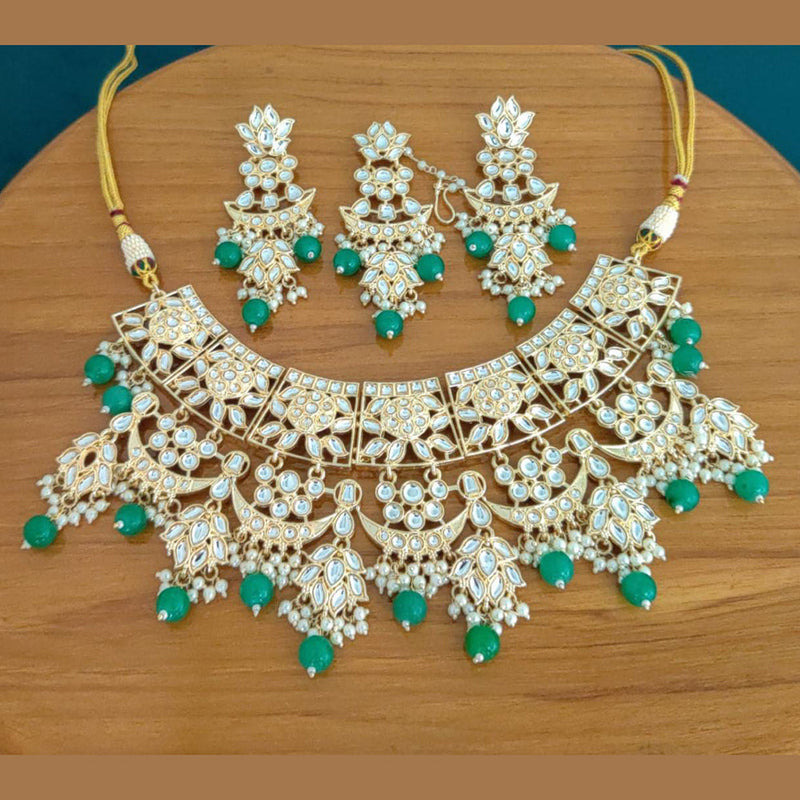 Manisha Jewellery Gold Plated Kundan Stone  Necklace Set