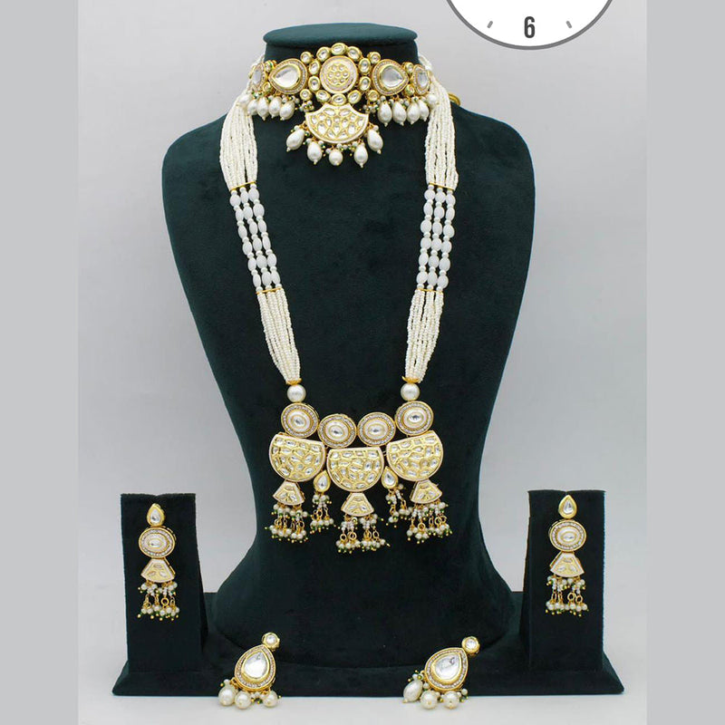 Manisha Jewellery Gold Plated Double Necklace Set