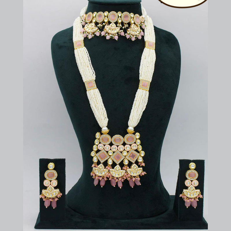 Manisha Jewellery Gold Plated Double Necklace Set