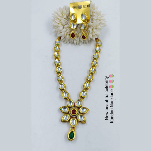 Manisha Jewellery Gold Plated Kundan Stone Necklace Set