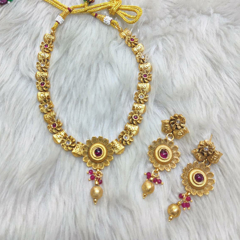 Manisha Jewellery Gold Plated Necklace Set