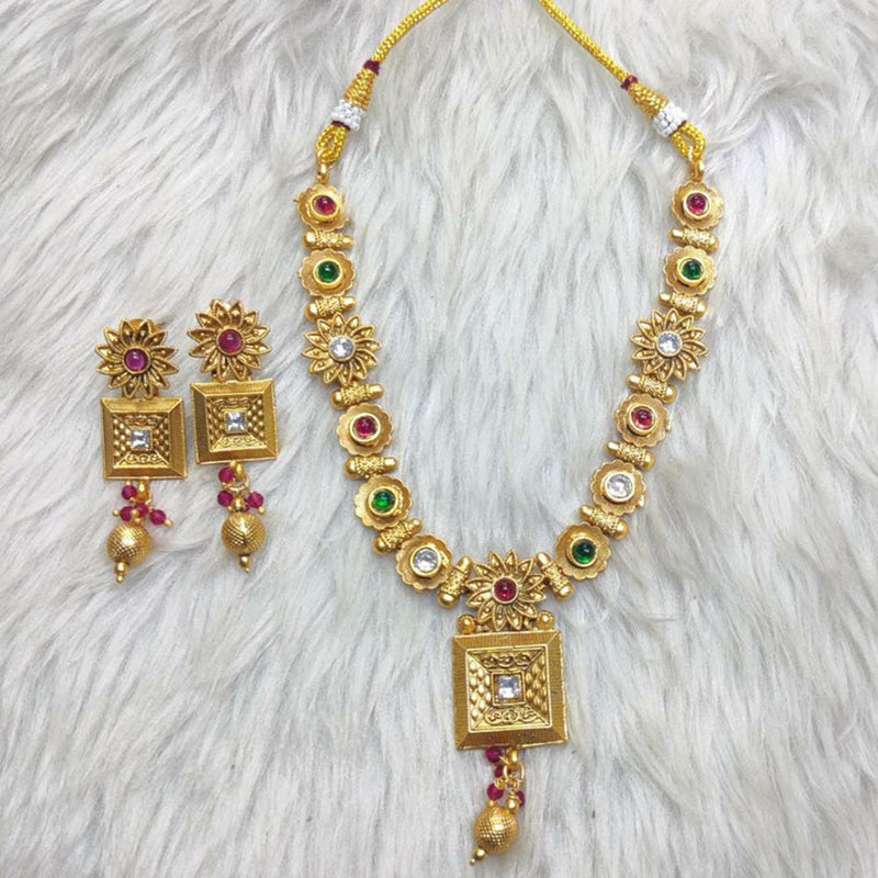 Manisha Jewellery Gold Plated Necklace Set