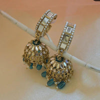 Manisha Jewellery Gold Plated Mirror Jhumki Earrings