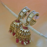 Manisha Jewellery Gold Plated Mirror Jhumki Earrings