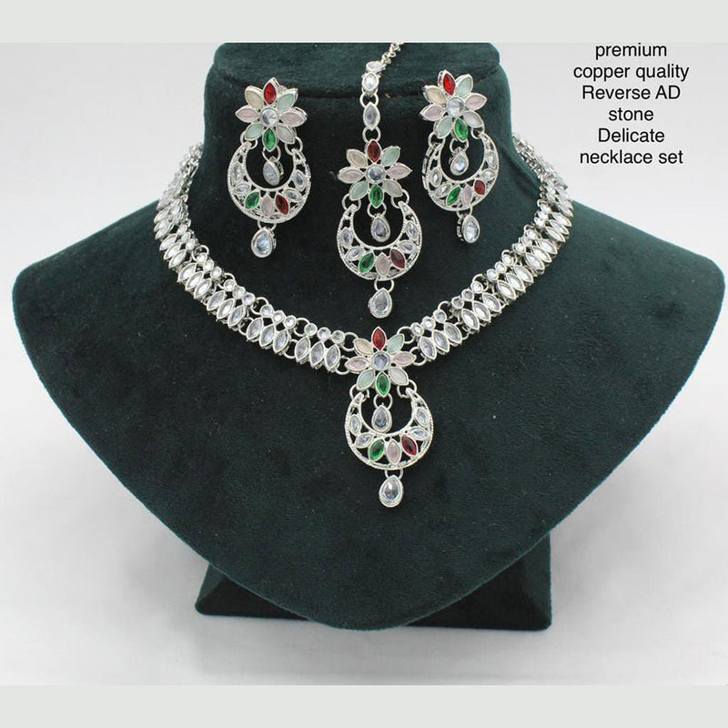 Manisha Jewellery Silver Plated Necklace Set