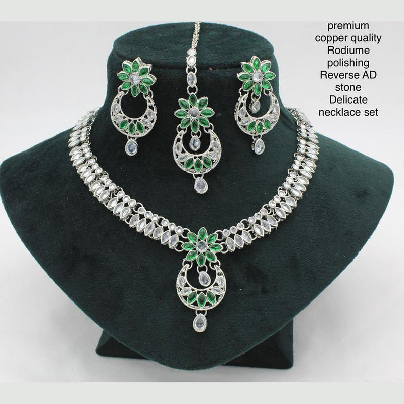 Manisha Jewellery Silver Plated Necklace Set