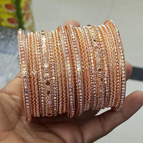 Manisha Jewellery Rose Gold Plated Bangles Set