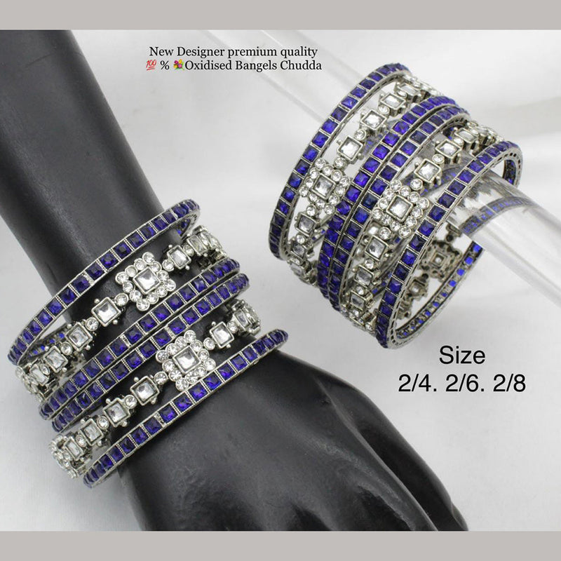 Manisha Jewellery Oxidised Bangles Set