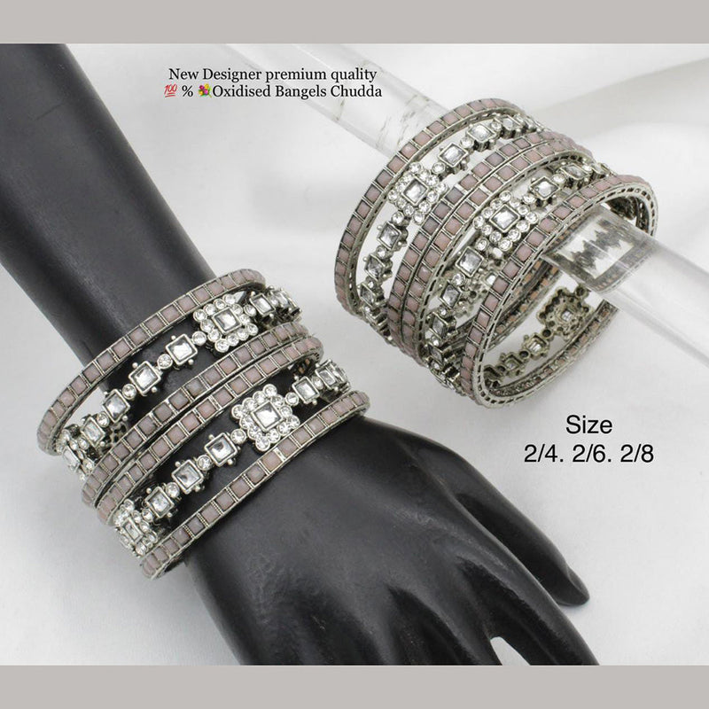 Manisha Jewellery Oxidised Bangles Set