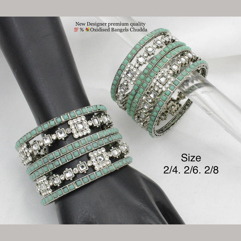 Manisha Jewellery Oxidised Bangles Set