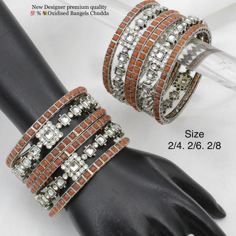 Manisha Jewellery Oxidised Bangles Set