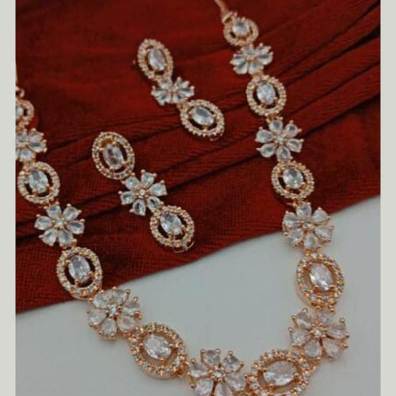 Manisha Jewellery Gold Plated Crystal Stone Necklace Set