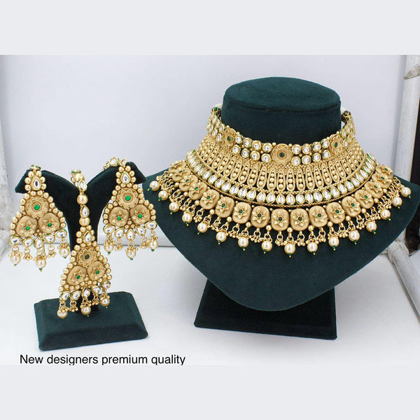 Manisha Jewellery Gold Plated Kundan Necklace Set