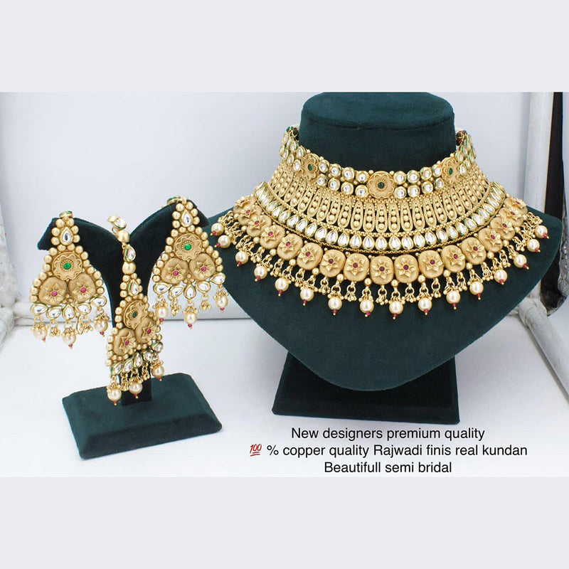 Manisha Jewellery Gold Plated Kundan Necklace Set