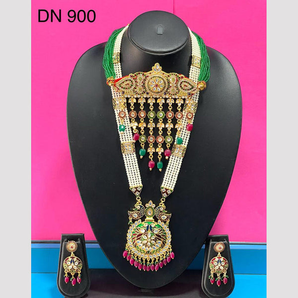 Manisha Jewellery Gold Plated Double Necklace Set