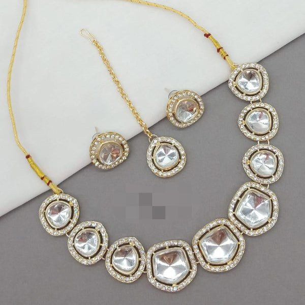 Manisha Jewellery Gold Plated Crystal Stone Necklace Set