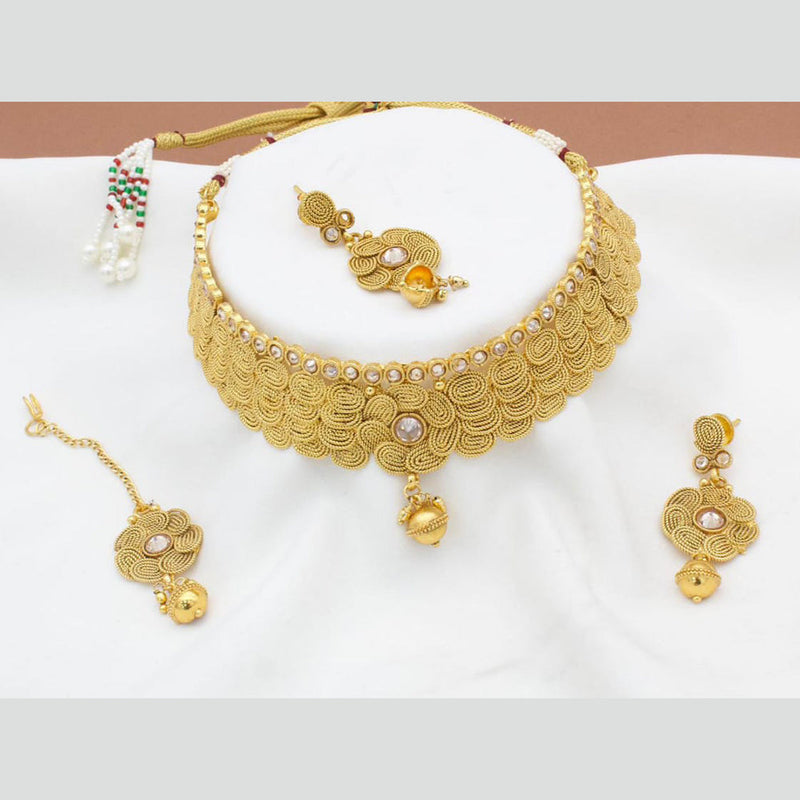 Manisha Jewellery  Gold Plated  Necklace Set