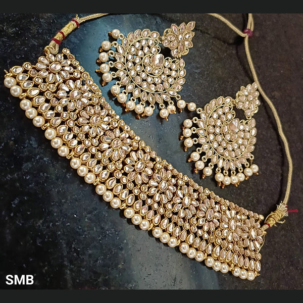 Manisha Jewellery Gold Plated Choker Necklace Set