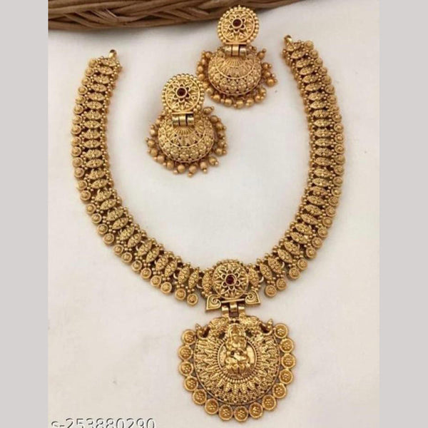 Manisha Jewellery Gold Plated Pota Stone Necklace Set