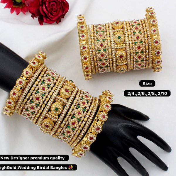Manisha Jewellery Gold Plated Pearl  bangles Set