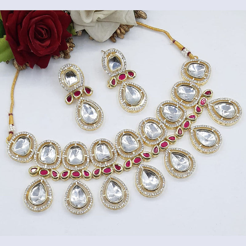 Manisha Jewellery Gold Plated Crystal Stone Necklace Set