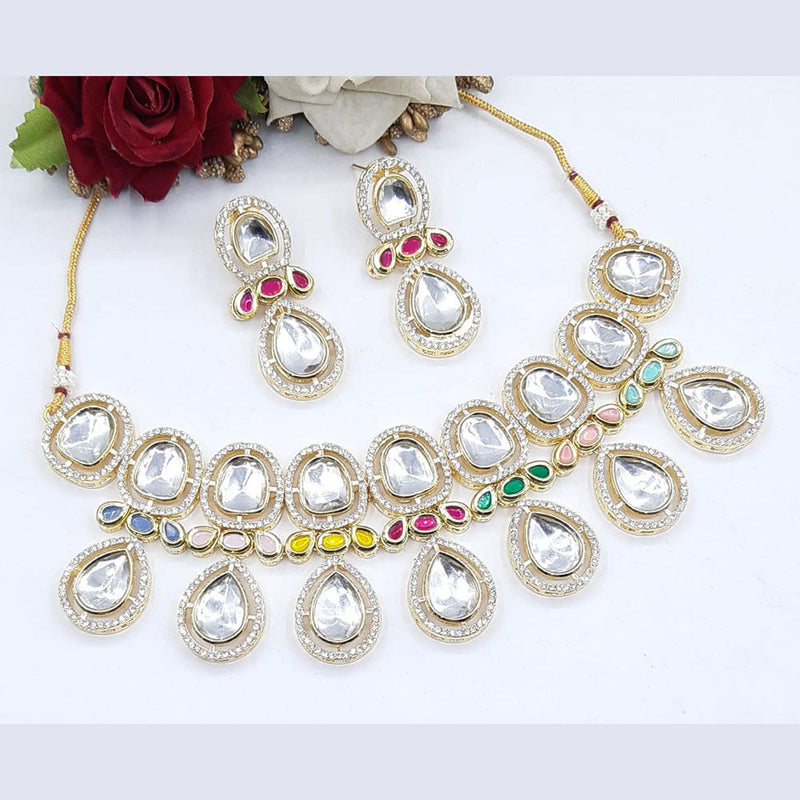 Manisha Jewellery Gold Plated Crystal Stone Necklace Set